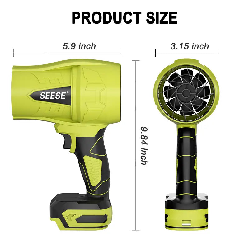 SEESE Turbo Jet Leaf Blower,Cordless Leaf Blower, Violent Turbo Fan, Pure Copper Motor,Car Drying after Wash, Handheld Snow Blower,Cordless Turbo Power Air Duster,Home Improve,Garden Mainte Holiday Gifts