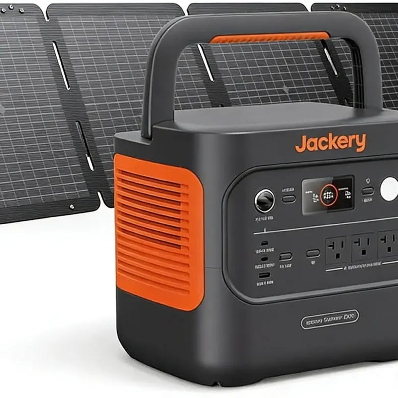 Summervibes：Jackery Explorer 2000 V2 Power Station and 100Wair Solar Panel, 2042Wh Lifepo4 Home Backup Battery, 2200W Solar Generator, USB-C PD 100W Fast Charging for Emergencies, Power Outages, Camping, Lithium Battery Pack, Lightweight Battery Powered