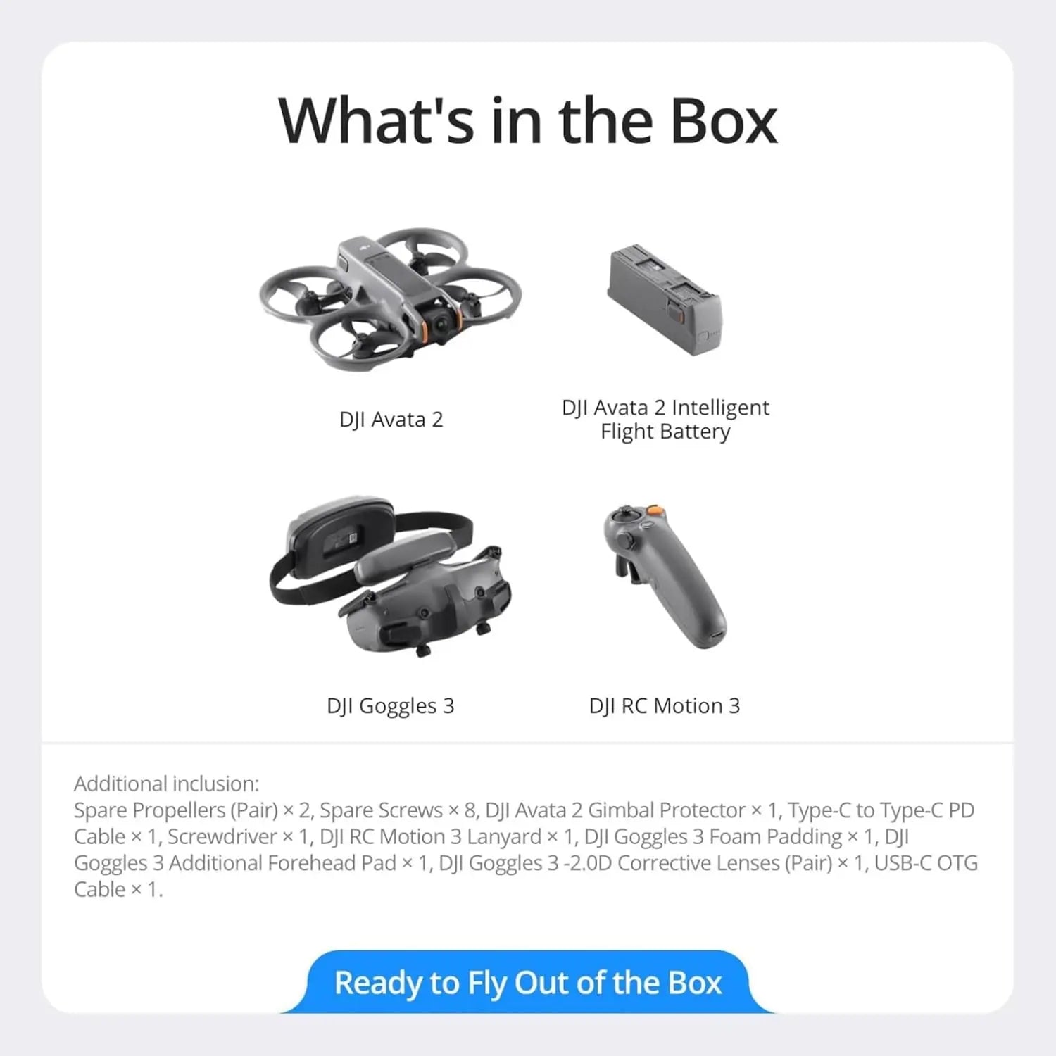 [Pre-Owned Options] DJI Avata 2 FPV Recording Drone Device with 4K UHD Camera, Immersive Combo with N3 Goggles, RC Motion 3 Remote, Multiple Batteries, Accessories & Charging Support (For Adults)