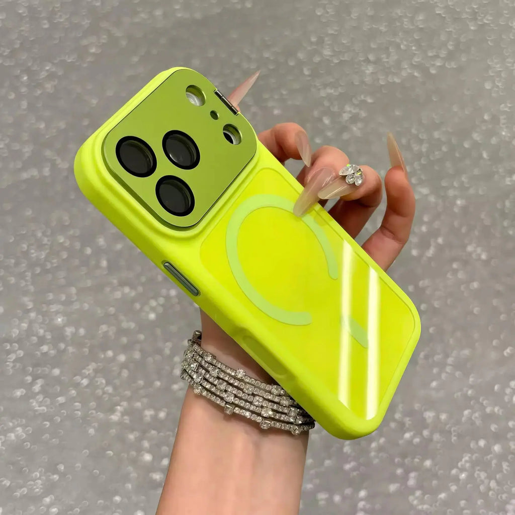 Colnel Matte Magnetic Phone Case with Lens Cover Kickstand - Ultimate Shockproof Protection and Stylish Design for iPhone 12-17 Series