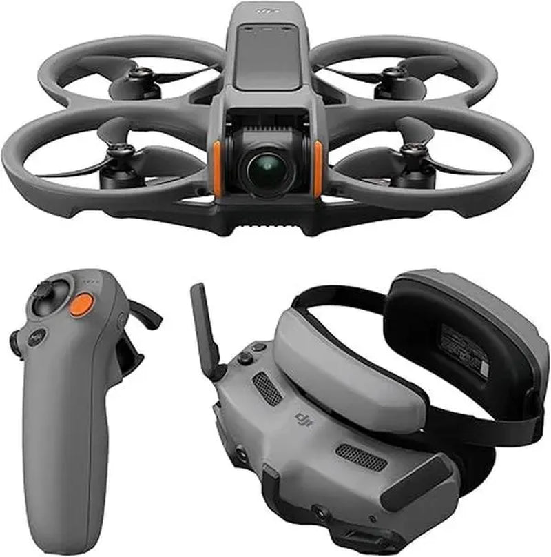 [Pre-Owned Options] DJI Avata 2 FPV Recording Drone Device with 4K UHD Camera, Immersive Combo with N3 Goggles, RC Motion 3 Remote, Multiple Batteries, Accessories & Charging Support (For Adults)