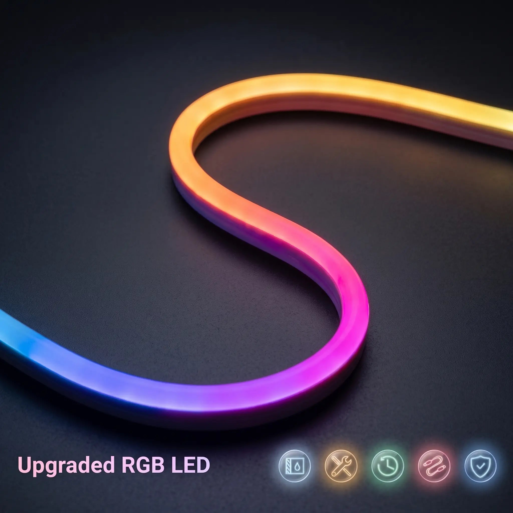 Upgraded RGBIC Smart Neon LED Light Strip (5M/10M), Bluetooth APP & Remote Controlled Color Changing Mood Lights with Music Sync, Self-Adhesive USB Powered, for Room Decor, Cool Room Decor, Gaming Setup Accessories, Man Cave Gadgets