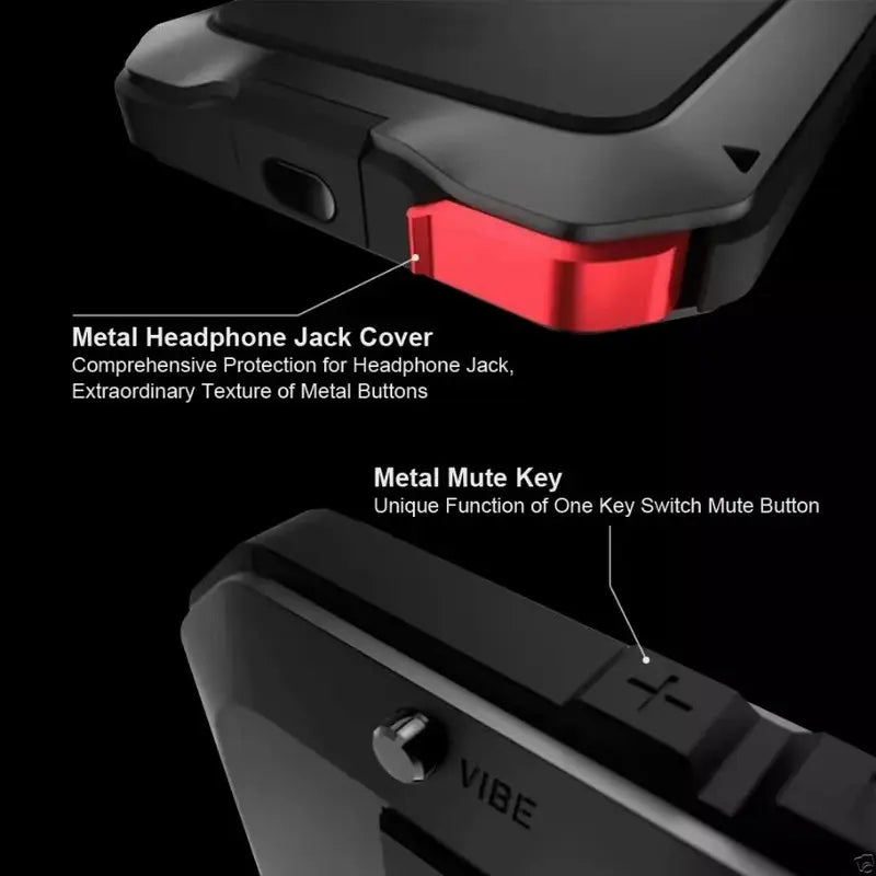 Heavy Tank Doom Hard Metal TPU Plastic Shockproof Armor Phone Case with Gorilla Glass, Fingerprint-Friendly, Waterproof, Button Protection, Screen Protector for Iphone 17Air,17,16Pro,16,15,14Plus,14,13,12Pro,12,11Pro Max,11,Xs Max - Mobile Accessory, For